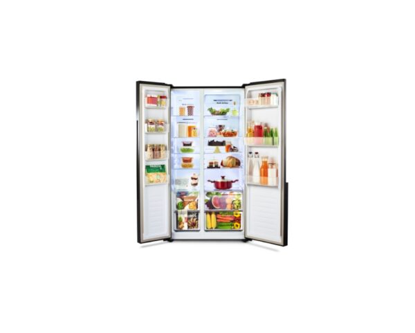 Godrej 564L Frost Free Side by Side Refrigerator with Glass Door, Multi Air Flow Technology (Glass Black, RS EONVELVET 579 RFD GL BK) - Image 2