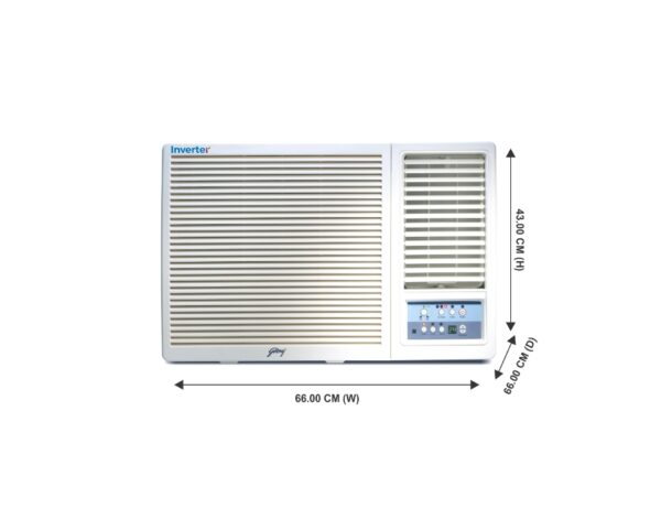 Godrej 1.5 Ton 3 Star, Turbo Mode, Inverter Window AC (Copper, Anti-Dust Filter, Anti-Freeze Thermostat,WIC 18UTC3 WWA)