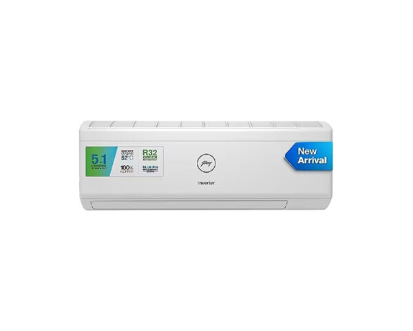 Godrej 1.7 Ton 3 Star Copper, 5-In-1 Convertible Cooling Inverter, Heavy duty cooling at 52 °C,Split AC (SIC 20ITC3-WWA)